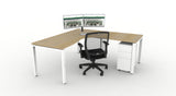 WFH Deluxe Infinity Profile Leg Corner Workstation Bundle
