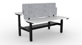 Boost Plus Electric Height Adjustable 2 Person Double Sided Workstation With Eco Panel Screens