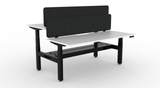 Boost Plus Electric Height Adjustable 2 Person Double Sided Workstation With Eco Panel Screens