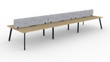 Deluxe Eternity Leg 6 Person Back To Back Workstation - With Eco Panel Screen