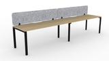 Deluxe Infinity Profile Leg 2 Person Single Sided Workstation - With Eco Panel Screen