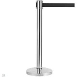 Barrier Pole Retra Chrome Black Belt 2M