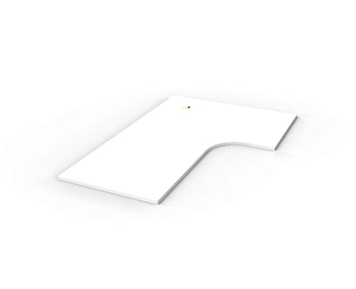 1800mm W x 1200mm W x 750mm D / Natural White Melamine