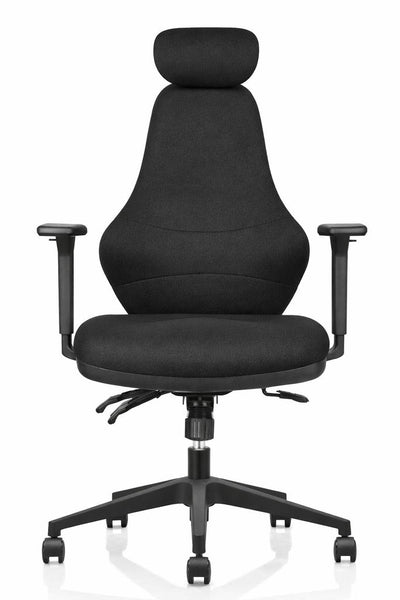 With Headrest / Black Fabric