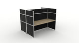Shush30 Screen Hung Back To Back Workstations - 1500mm High Screens