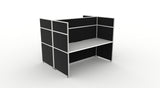 Shush30 Screen Hung Back To Back Workstations - 1500mm High Screens