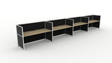 Shush30 Screen Hung 4 Person Single Sided Workstation