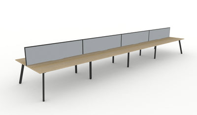 1200mm Wide x 750mm Deep / Natural Oak Top / Black Frame