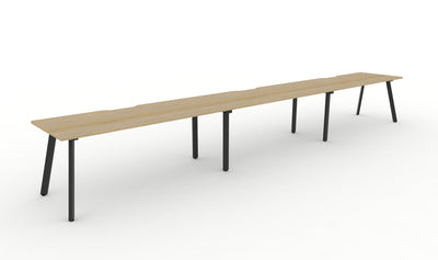 1200mm Wide x 750mm Deep / Natural Oak Top / Black Frame