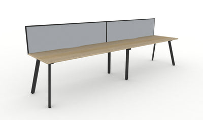 1200mm Wide x 750mm Deep / Natural Oak Top / Black Frame