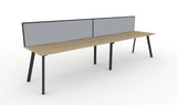 Deluxe Eternity 2 Person Single Sided Workstation - With Screen