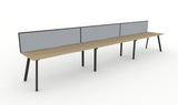 Deluxe Eternity 3 Person Single Sided Workstation - With Screen