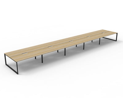 1200mm Wide x 750mm Deep / Natural Oak Top / Black Frame