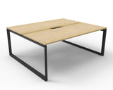 Deluxe Infinity Loop Leg 2 Person Back To Back Workstation - No Screen