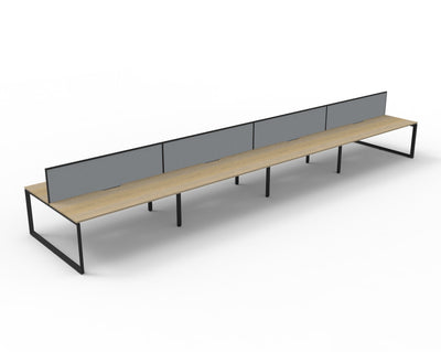 1200mm Wide x 750mm Deep / Natural Oak Top / Black Frame