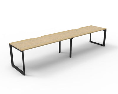 1200mm Wide x 750mm Deep / Natural Oak Top / Black Frame