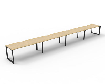 1200mm Wide x 750mm Deep / Natural Oak Top / Black Frame