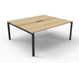 Deluxe Infinity Profile Leg Back To Back Workstations - No Screen