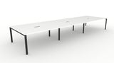Deluxe Infinity Profile Leg Back To Back Workstations - No Screen