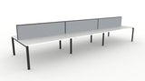 Deluxe Infinity Profile Leg Back To Back Workstations - With Screen