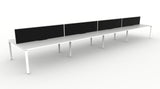 Deluxe Infinity Profile Leg Back To Back Workstations - With Screen