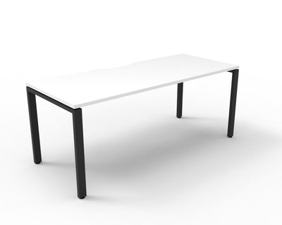 2 Person / 1200mm Wide x 750mm Deep / Natural Oak Top / Black Frame
