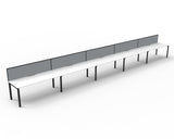 Deluxe Infinity Profile Leg Single Sided Workstations - With Screen