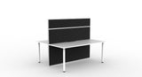 Shush30 Round Leg Back To Back Workstations - 1500mm High Screens