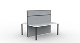 Shush30 Round Leg Back To Back Workstations - 1500mm High Screens