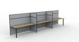 Shush30 Round Leg Single Sided Workstations - 1500mm High Screens