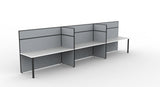 Shush30 Round Leg Single Sided Workstations - 1500mm High Screens