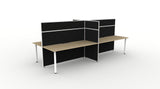 Shush30 Round Leg Back To Back Workstations - 1500mm High Screens