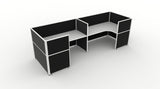 Shush30 Screen Hung 2 Person "U Shape" Corner Workstation
