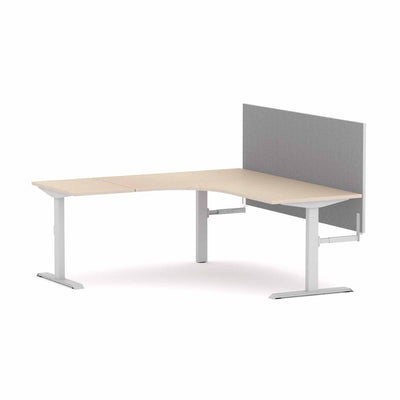 White Frame/Nordic Maple / None / W1800x1800mm x D750mm (Left Hand Return)