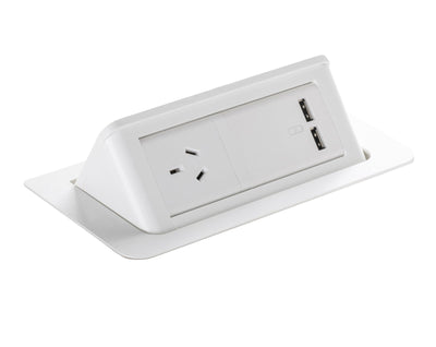 1 x GPO + USB AA / 500mm Interconnecting Tag Lead / White