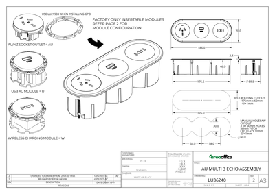 Diagram of Echo fast Charger Trio version