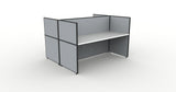 Shush30 Screen Hung 2 Person Back To Back Workstation