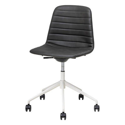 White / Black PU (P U Leather) / No Arms