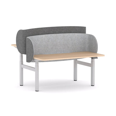 White/New Oak Matte / None / W1500mm x D750mm w/ Scallop