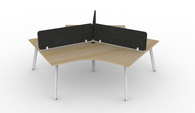 Deluxe Eternity 120° Workstation - With Eco Panel Screens