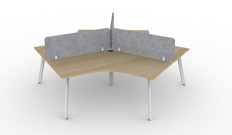 Deluxe Eternity 120° Workstation - With Eco Panel Screens