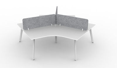 Deluxe Eternity 120° Workstation - With Eco Panel Screens