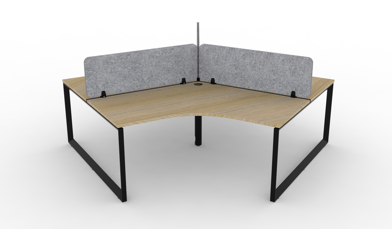 Deluxe Infinity Loop Leg 120° Workstation - With Eco Panel Screens