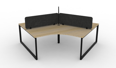 Deluxe Infinity Loop Leg 120° Workstation - With Eco Panel Screens
