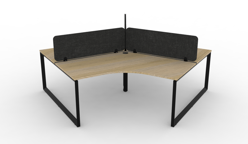Deluxe Infinity Loop Leg 120° Workstation - With Eco Panel Screens