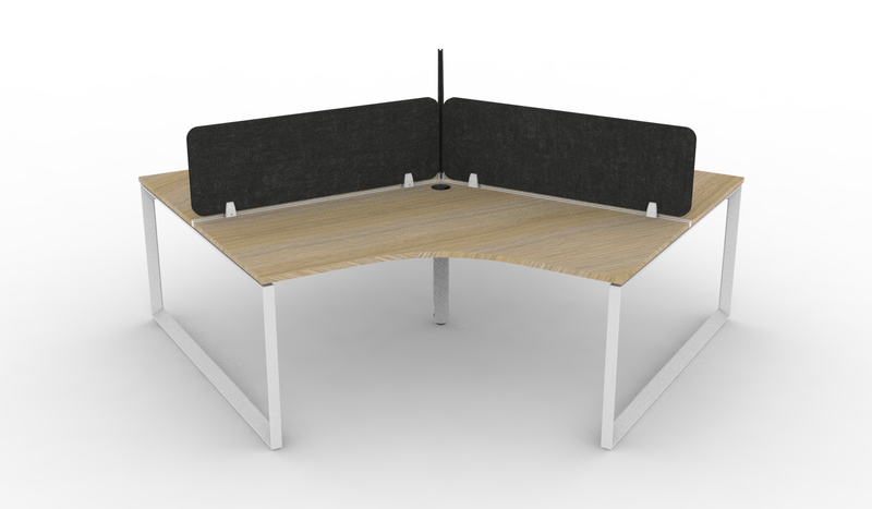 Deluxe Infinity Loop Leg 120° Workstation - With Eco Panel Screens