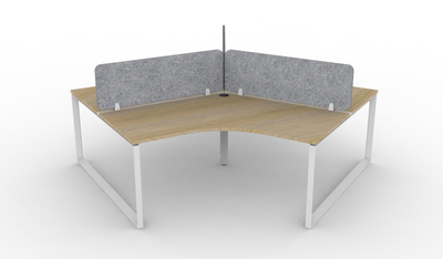 Deluxe Infinity Loop Leg 120° Workstation - With Eco Panel Screens