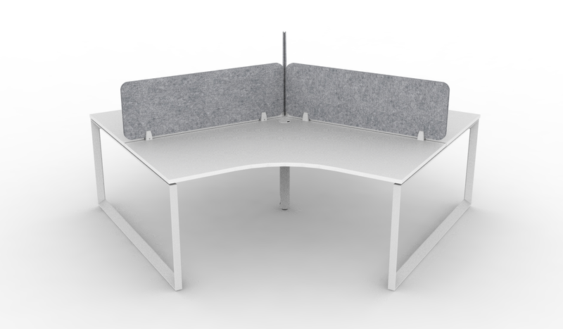 Deluxe Infinity Loop Leg 120° Workstation - With Eco Panel Screens
