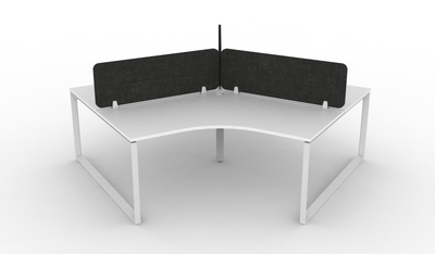 Deluxe Infinity Loop Leg 120° Workstation - With Eco Panel Screens