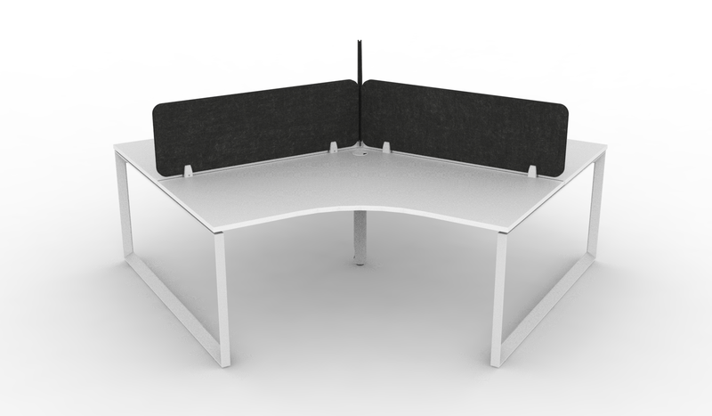 Deluxe Infinity Loop Leg 120° Workstation - With Eco Panel Screens